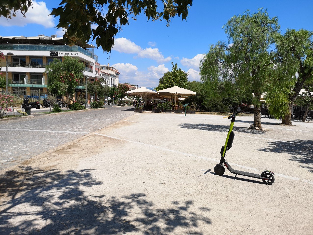 Scooter on pavement 